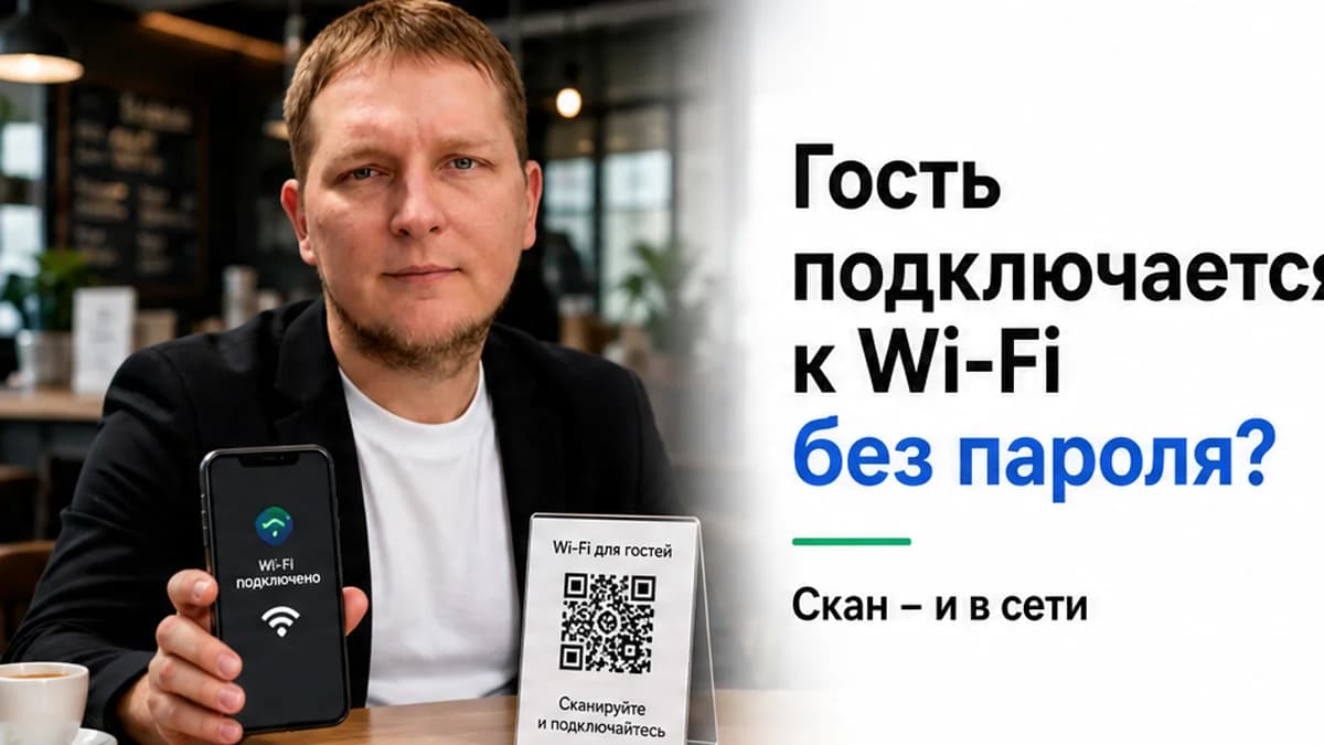 Как сделать QR-код для Wi-Fi: гость подключается без пароля