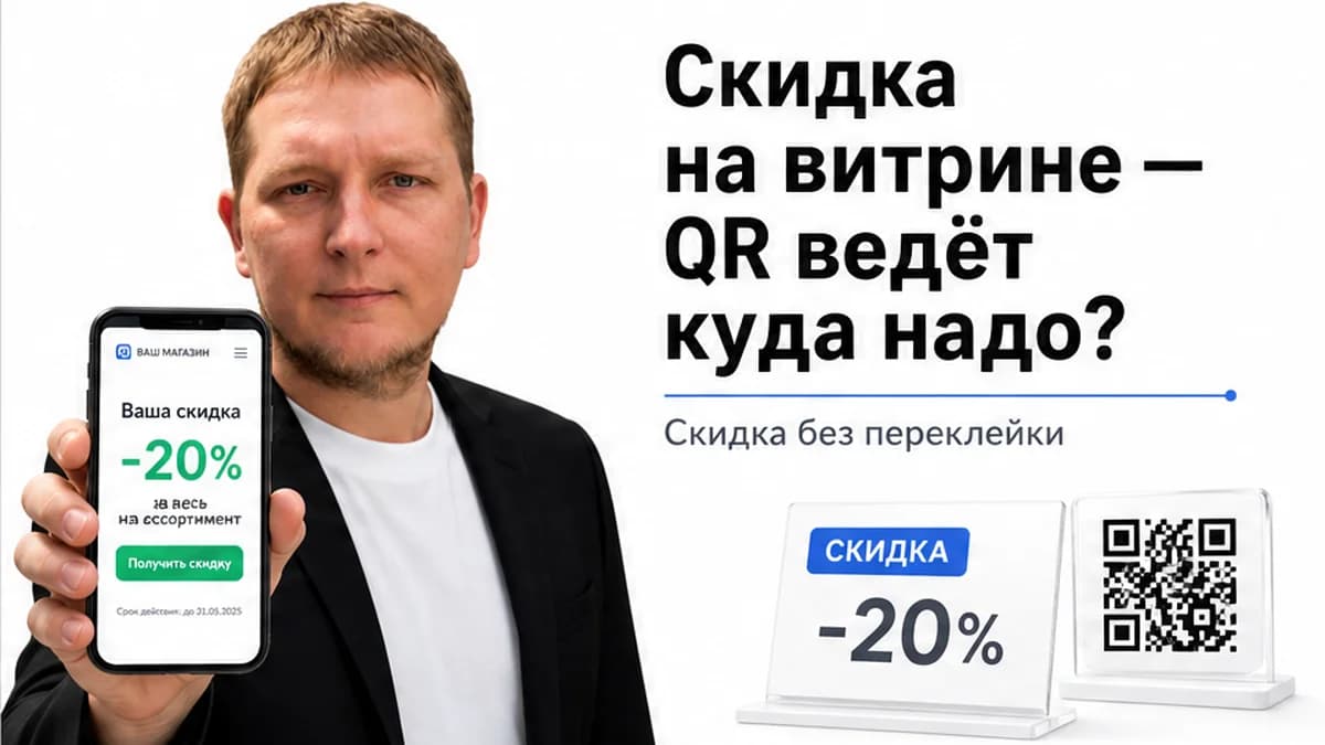 Как сделать QR-код со скидкой: промостраница, купон и динамический код