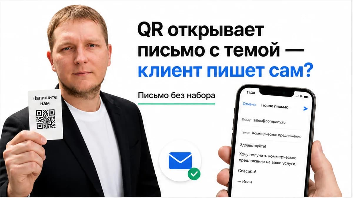 Как сделать QR-код для email: адрес, тема и динамический код